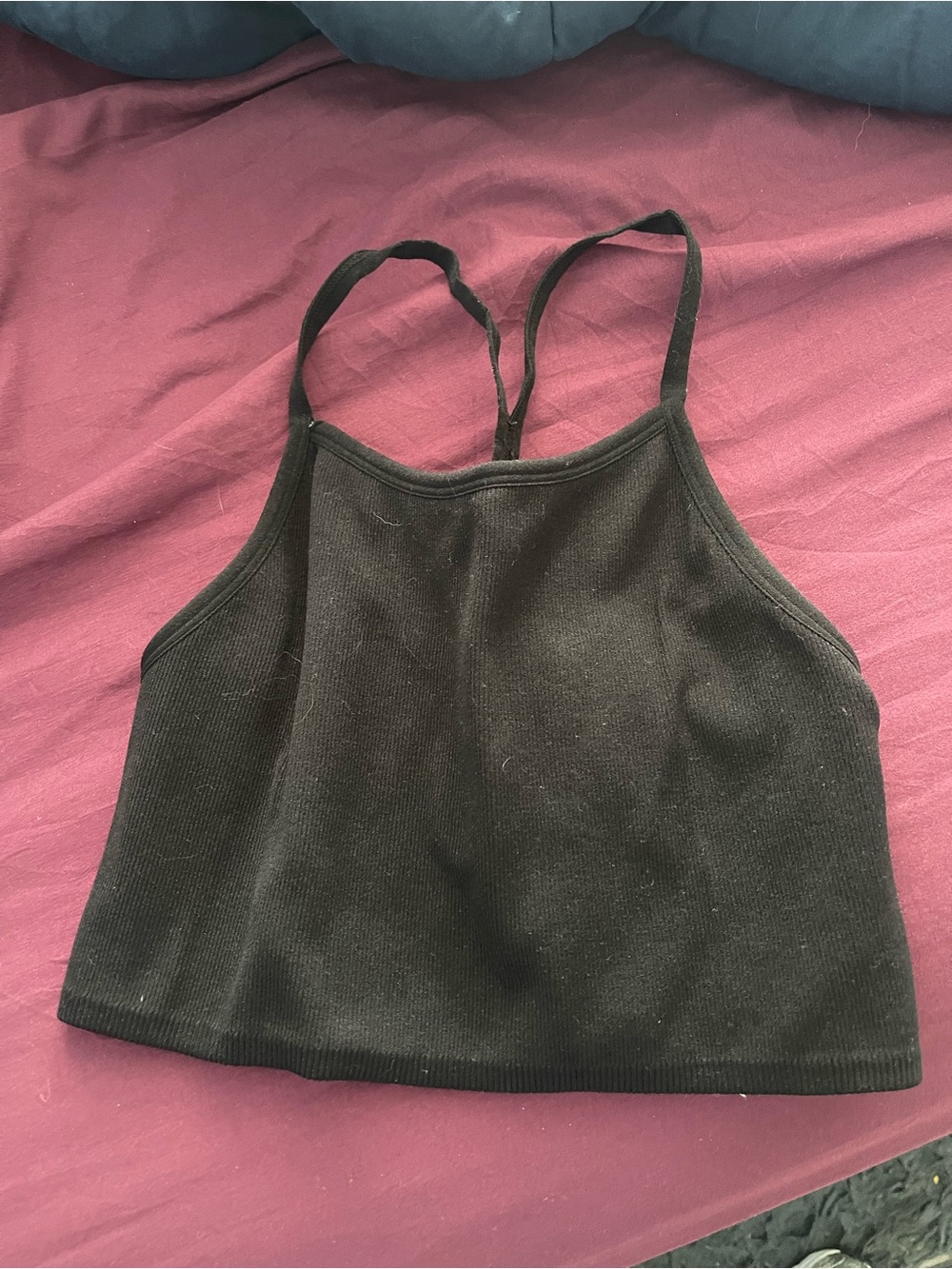 Women’s forever 21 Black Ribbed Cropped Top size small